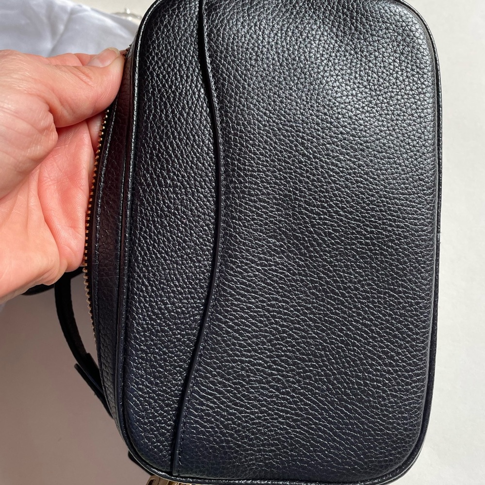 Coach Black Leather Crossbody Camera Bag with Gold Hardware - Picture 4 of 15